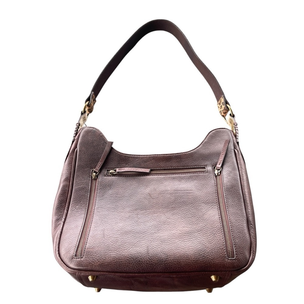 Nocona Conceal Carry Women’s Bag AspenTote Spotted Foil Calf Hair Leopard Strap - Picture 8 of 14